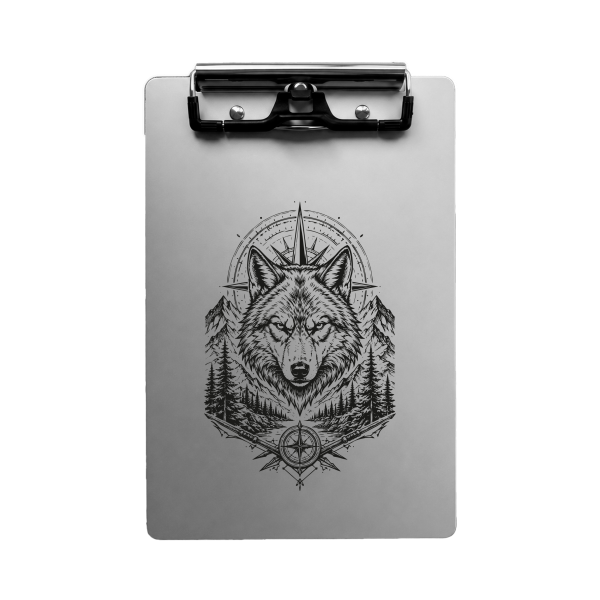 Aluminium-Klemmbrett A4/A5/A6 „Wolf“