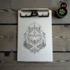 Aluminium Klemmbrett – Wolf Motiv – A4 A5 A6