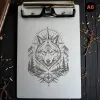 Aluminium Klemmbrett – Wolf Motiv – A4 A5 A6