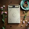 Aluminium Klemmbrett – Mond & Blumen Motiv – A4 A5 A6