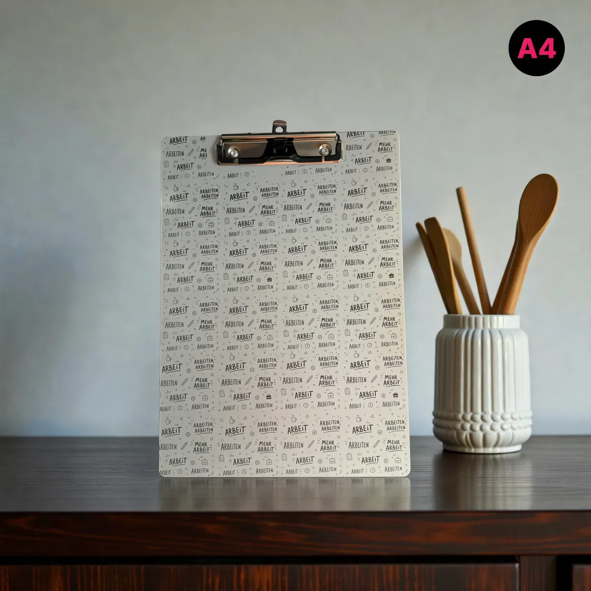 Aluminium Klemmbrett – Arbeiten Pattern Design – A4 A5 A6