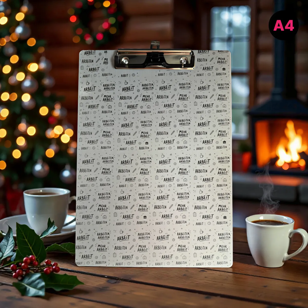 Aluminium Klemmbrett – Arbeiten Pattern Design – A4 A5 A6