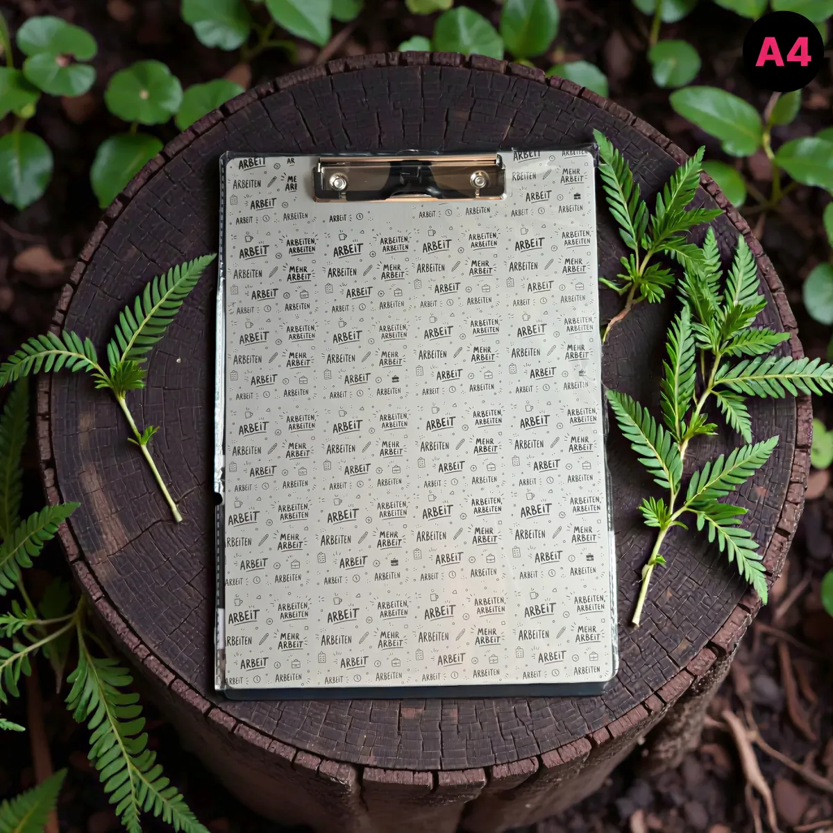 Aluminium Klemmbrett – Arbeiten Pattern Design – A4 A5 A6