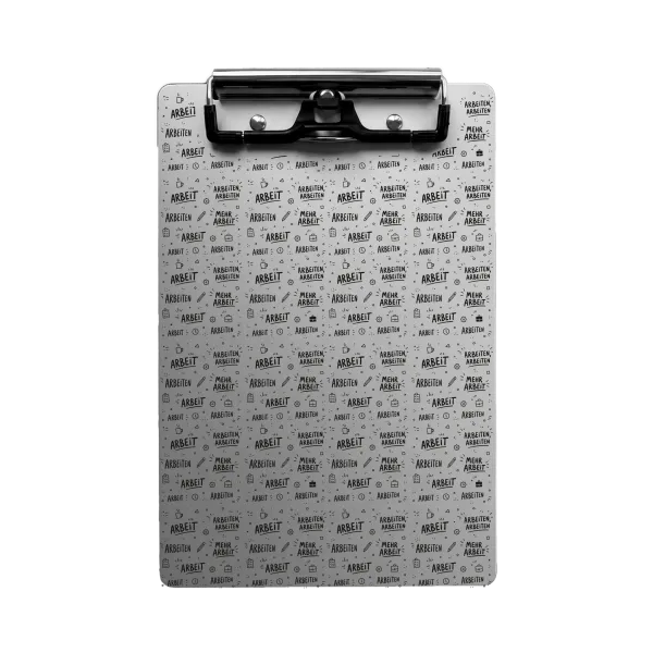 Aluminium-Klemmbrett A4/A5/A6 „Arbeiten Pattern Design“