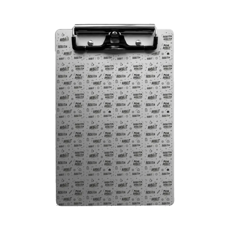 Aluminium-Klemmbrett A4/A5/A6 „Arbeiten Pattern Design“