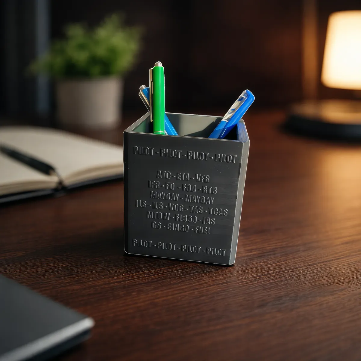 Stiftehalter "Pilot Codes" PROBEL – Designer Stiftebox für Schreibtisch