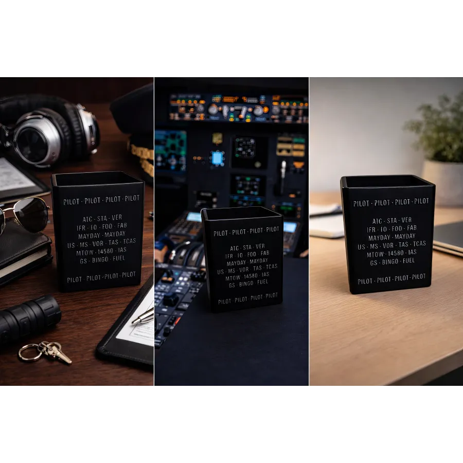 Stiftehalter „Pilot Codes“ – Designer Stiftebox für Schreibtisch