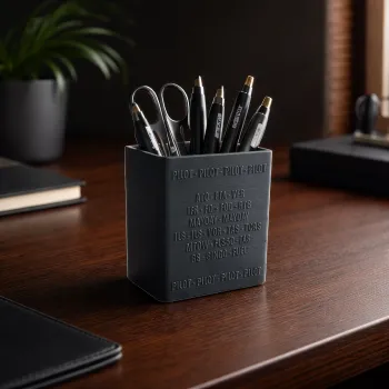 Stiftehalter "Pilot Codes" PROBEL – Kleine Designer Stiftebox für Schreibtisch