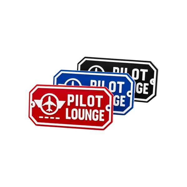 3D-Kunststoffschild "Pilot Lounge"