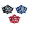3D plastová cedule "Aviator Lounge" – dekorativní cedule pro piloty