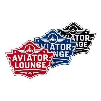 3D-Kunststoffschild "Aviator Lounge" – dekoratives Piloten-Schild