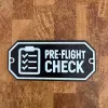 3D-Kunststoffschild "Pre-Flight Check" – geriffelte Oberfläche