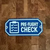 3D-Kunststoffschild "Pre-Flight Check" – geriffelte Oberfläche
