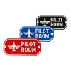 3D-Kunststoffschild "Pilot Room" – geriffelte Oberfläche
