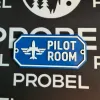 3D-Kunststoffschild "Pilot Room" – geriffelte Oberfläche
