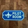 3D-Kunststoffschild "Pilot Room" – geriffelte Oberfläche