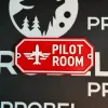 3D-Kunststoffschild "Pilot Room" – geriffelte Oberfläche