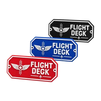 3D-Kunststoffschild "Flight Deck" – geriffelte Oberfläche
