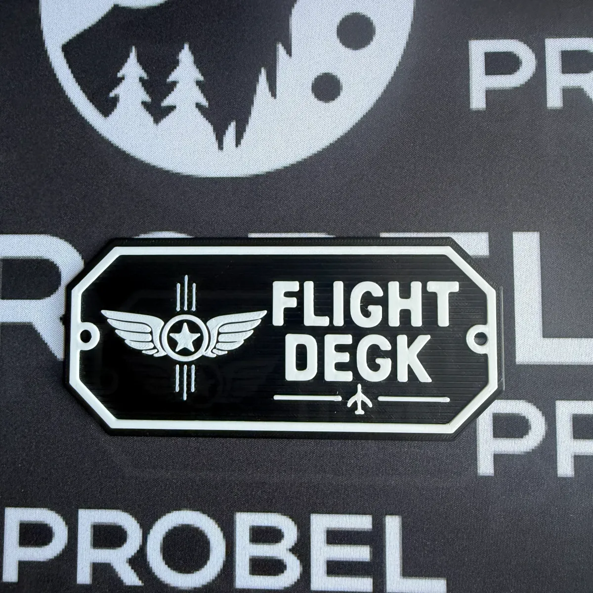 3D-Kunststoffschild "Flight Deck" – geriffelte Oberfläche