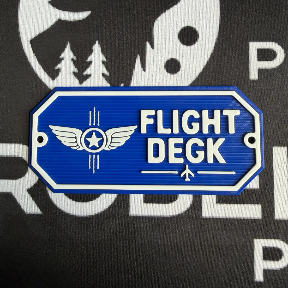 3D-Kunststoffschild "Flight Deck" – geriffelte Oberfläche
