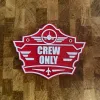 3D-Kunststoffschild "Crew Only" – geriffelte Oberfläche