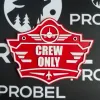 3D-Kunststoffschild "Crew Only" – geriffelte Oberfläche