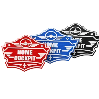 3D-Kunststoffschild "Home Cockpit Emblem" – geriffelte Oberfläche