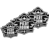 3D-Kunststoffschild „Pilot Room Badge“ Schwarz – geriffelte Oberfläche