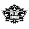3D-Kunststoffschild „Pilot Room Badge“ Schwarz – geriffelte Oberfläche
