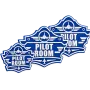 3D-Kunststoffschild „Pilot Room Badge“ Blau – geriffelte Oberfläche
