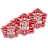 3D-Kunststoffschild „Pilot Room Badge“ Rot – geriffelte Oberfläche