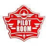 3D-Kunststoffschild „Pilot Room Badge“ Rot – geriffelte Oberfläche