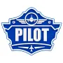 3D-Kunststoffschild „Pilot“ Blau – geriffelte Oberfläche