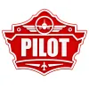 3D-Kunststoffschild „Pilot“ Rot – geriffelte Oberfläche