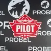 3D-Kunststoffschild „Pilot“ Rot – geriffelte Oberfläche