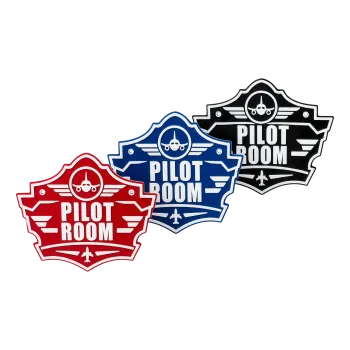 3D-Kunststoffschild "Pilot Room"