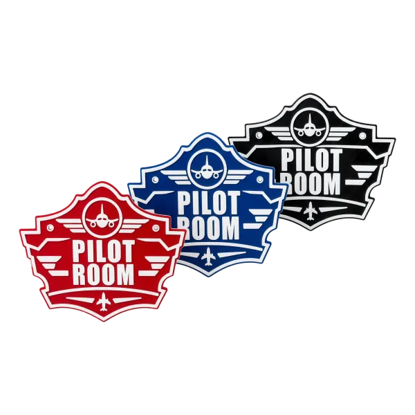 3D-Kunststoffschild "Pilot Room"