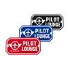 3D-Kunststoffschild "Pilot Lounge" – geriffelte Oberfläche