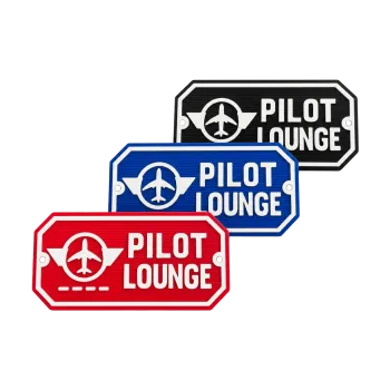 3D-Kunststoffschild "Pilot Lounge" – geriffelte Oberfläche