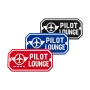 Plastikowa tabliczka 3D "Pilot Lounge" – ryflowana powierzchnia