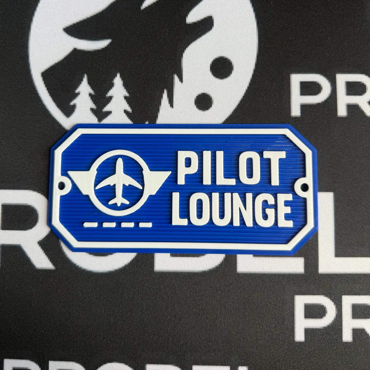 3D-Kunststoffschild "Pilot Lounge" – geriffelte Oberfläche