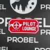 3D-Kunststoffschild "Pilot Lounge" – geriffelte Oberfläche