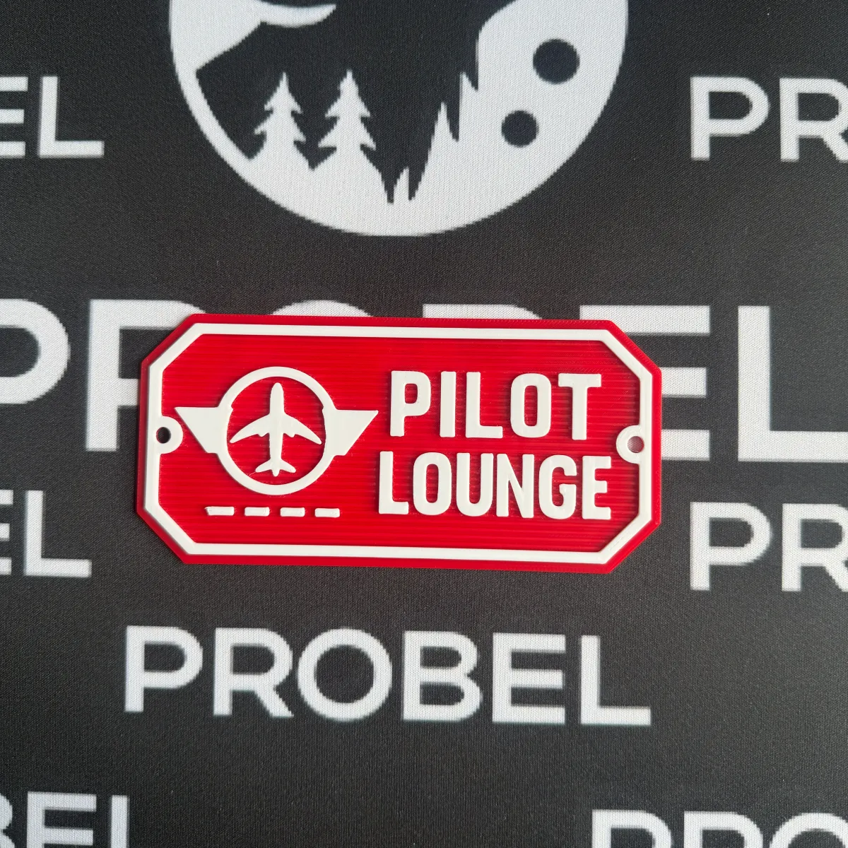 3D-Kunststoffschild "Pilot Lounge" – geriffelte Oberfläche