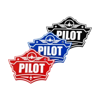 3D-Kunststoffschild "Pilot" – dekoratives Piloten-Schild