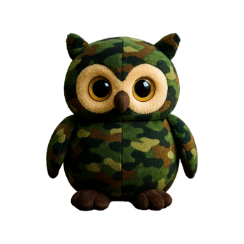 Plüschspielzeug "Camo Eule", grüne Tarnung