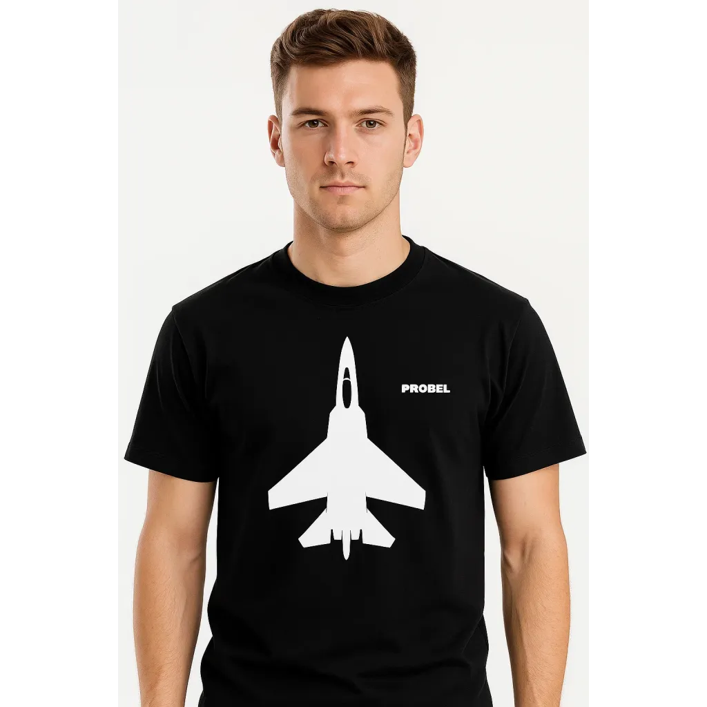 T-Shirt "Jet Silhouette", Schwarz