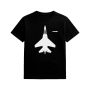 T-Shirt "Jet Silhouette", Schwarz