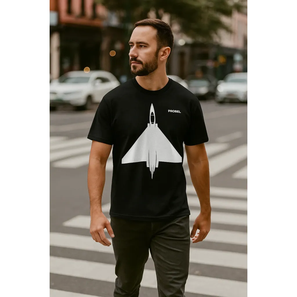 T-Shirt "Jet Silhouette", Schwarz