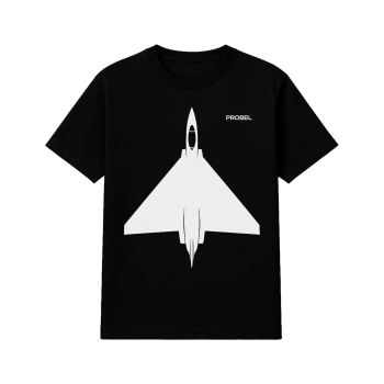 T-Shirt "Jet Silhouette", Schwarz