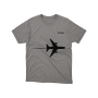 T-Shirt "Airliner Silhouette", Grau